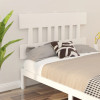 Tăblie de pat, alb, 123,5x3x81 cm, lemn masiv de pin, vidaXL
