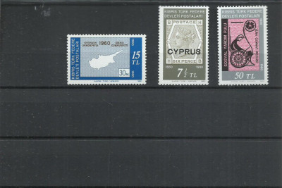 TSV* - SERIE CIPRU TURCESC 1980 MICHEL 90 - 92, NESTAMPILAT MNH/** LUX foto