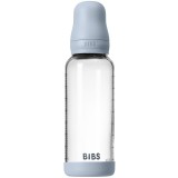 BIBS Baby Glass Bottle Silicone biberon anticolici cu suzetă din silicon Baby Blue 240 ml