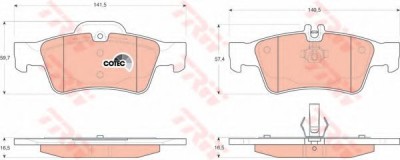 Set placute frana,frana disc MERCEDES E-CLASS (W211) (2002 - 2009) TRW GDB1546 foto