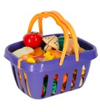 Set 26 Piese Legume Fructe de Taiat KIK, Cos Inclus, Jucarie Bucatarie, Montessori, +3 Ani