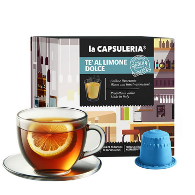 Ceai de Lamaie Dulce, 80 capsule compatibile Nespresso, La Capsuleria foto