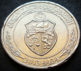 Moneda exotica 1/2 DINAR - TUNISIA, anul 2013 * cod 4176