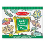 Caiet jumbo cu planse pentru colorat Animale Melissa and Doug, Melissa &amp; Doug