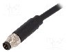 Conector M8, 5 pini, clasa etanseitate IP67, BULGIN - PXPPVC08FIM05BCL010PVC