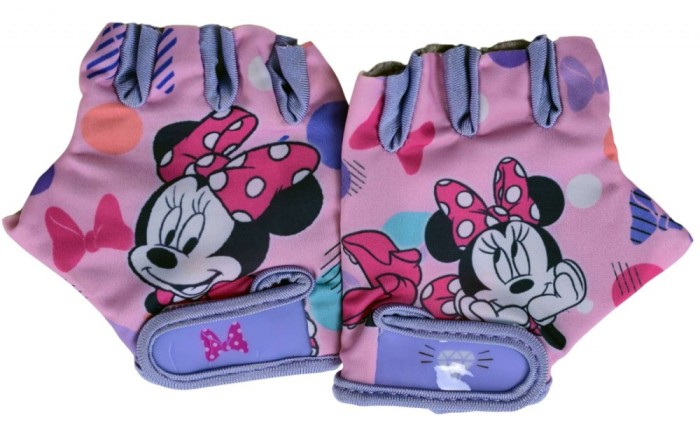 Manusi ciclisti copii Minnie Mouse, culoare roz/violet Cod:1278