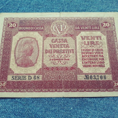 20 Lire 1918 Italia Casa Veneta dei Prestiti