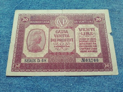 20 Lire 1918 Italia Casa Veneta dei Prestiti foto