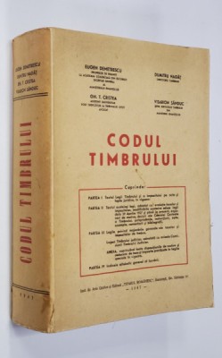 Codul Timbrului de Eugen Demetrescu, Dumitru Nagat - Bucuresti, 1947 foto