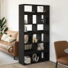 VidaXL Raft pentru cărți 2 pcs Stejar negru 100 x 33 x 187.5 cm 3345127