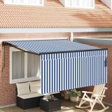 vidaXL Cortina Retractabilă Manual Albastru și antracit 350 x 250 cm 3330202
