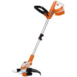 Ruris 2024e - Trimmer gazon cu 1 acumulator Li-Ion 20 V 4 Ah 300 mm cap cu fir