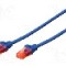 Patch cord Cat 6, U/UTP, conexiune 1:1, 2m, DIGITUS - DK-1617-020/B