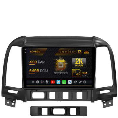 Navigatie Hyundai Santa Fe (2006-2012), Android 13, V-Octacore 4GB RAM + 64GB ROM, 9.5 Inch - AD-BGV9004+AD-BGRKIT210 foto