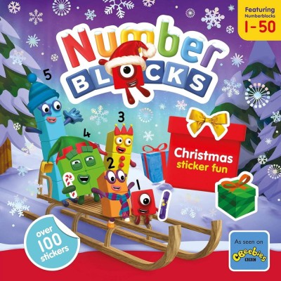 Carte cu abtibilduri Numberblocks - Craciun Fericit foto
