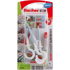 Diblu fischer nylon universal cu carlig DUOPOWER, 8x40 RH N K, set 4 buc