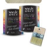 Pachet vopsea decorativa pe baza de apa, interior, Magic Efect, dune de nisip, ivory 11 / bej, 2 x 0.9 L + pensula Magic Efect