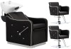 Set Profesional Salon: Spălătorie + 2 Scaune Hidraulice Rotative cu Suport Picioare, Chiuvetă Ceramică și Accesorii Premium