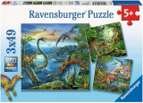 Ravensburger - Dinozaur Fascination Puzzle 3x49 Piese Fascination, Oem