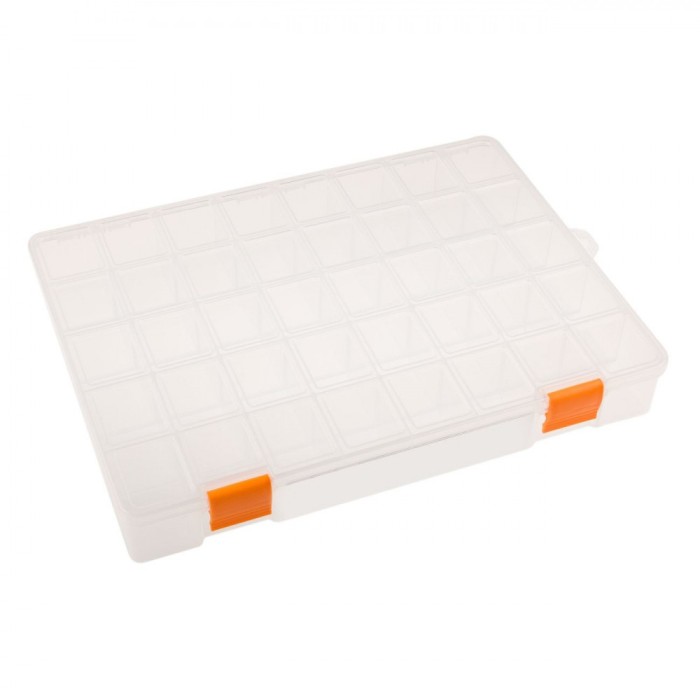 Cutie Organizator, 40 Compartimente, Transparent, Plastic, 38x28.5x5.5cm