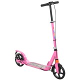 AIYAPLAY Trotinetă copii Scooter cu m&acirc;nere reglabile trotinetă pliabilă pentru copii 6-12 ani 94 x 36 x 88-103 cm Roz | Aosom Romania