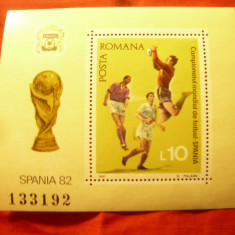 Colita Romania 1981 -Campionatul Mondial Fotbal Spania '82 , dantelat