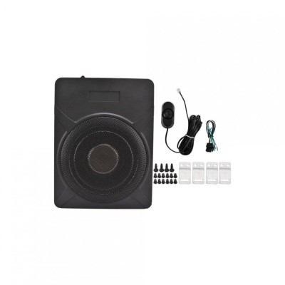 Subwoofer auto universal compact cu amplificator si telecomanda foto