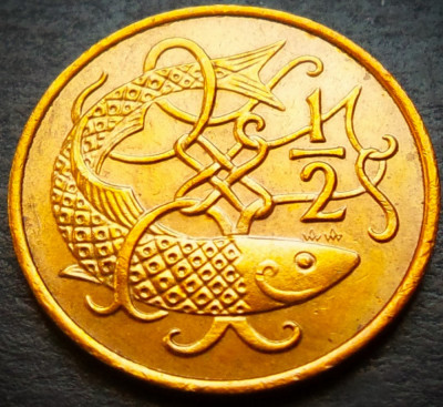 Moneda exotica 1/2 PENNY - ISLE OF MAN, anul 1983 *cod 4313 = RARA foto