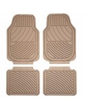 Covorase auto universale, 4 buc din cauciuc durabil, Bej, CarPlus