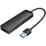 HUB USB Vention, porturi: 4 x USB 3.2 gen 1, micro USB (M), conectare prin USB 3.2 gen 1, rata transfer 5 Gbps, ABS, cablu 1m, negru, &quot;CHLBF&quot; (timbru
