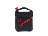 Canistra din plastic 10 litri pentru combustibil, neagra, cu palnie