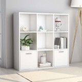 Cumpara ieftin Bibliotecă, alb, 98 x 30 x 98 cm, lemn prelucrat