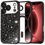 Husa MagSafe pentru Apple iPhone 18 Pro Max / 17 Pro Max, Techsuit, Luxury Glitter, Neagra
