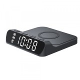 Ceas Digital HAVIT W3031 cu Incarcare Wireless QI, Negru