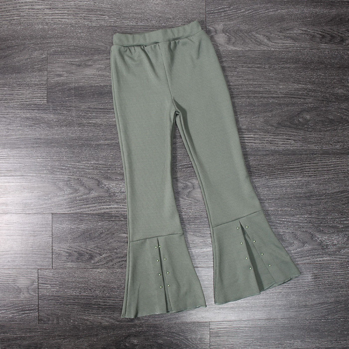 Pantaloni Evazati Fetita 5-12 Ani OliveMarimea