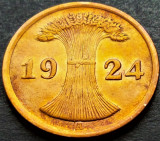Cumpara ieftin Moneda istorica 2 RENTENPFENNIG - IMPERIUL GERMAN/ GERMANIA, anul 1924 * cod 596, Europa