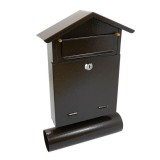 Cutie postala, cu loc pentru ziar, maro, format B6, 23x7x37.5 cm, Damech GartenVIP DiyLine