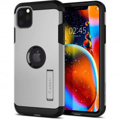 Husa Antisoc Spigen Tough Armor pentru iPhone 11 Pro Max 6.5&amp;quot;, Argintiu foto