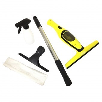 Curatitor cu acumulator telescopic pentru geamuri, Strend Pro VAC-80E, Li-Ion, 280 ml, telescop 65 cm foto