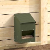 vidaXL Feeder pentru pui Verde măsliniu 21 x 16 x 33 cm 874664