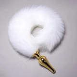 Dop Anal Small Polar Fox, Alb, Guilty Toys