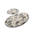 Set 2 Covorase baie Fish White, 60 x 100 cm, 50 x 60 cm, Antiderapant, Alb
