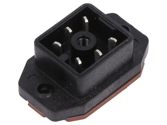 Conector dreptunghiular 6 pini IP65 cositorit