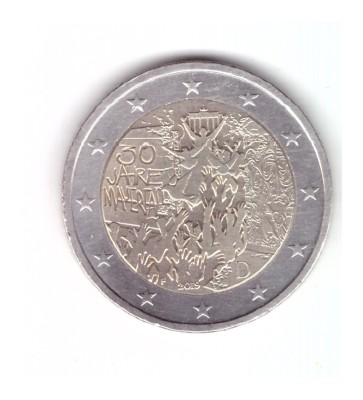 Moneda 2 euro Germania 2019 F Zidul Berlinului, stare buna, curata foto