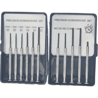 Set surubelnite precizie, 11 surubelnite, 1.0 mm - 3.0 mm foto