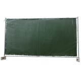 10 bucăţi prelată gard şantier 160g/m&sup2; verde PE 1,76m x 3,41m
