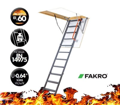 Scara pod Rezistenta la foc 60 - FAKRO LMF 60 Antifoc foto