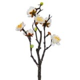 Ramură artificială cu flori de migdal albe &ndash; Decorațiune de primăvară, CMCLASS