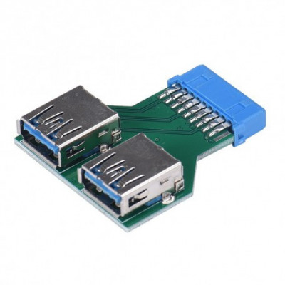 USB 3.0 Pinheader F 19pin la Dual USB 3.0 Female AL670 foto