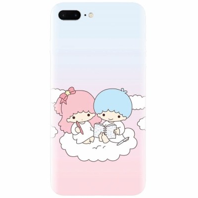 Husa silicon pentru Apple Iphone 7 Plus, Little Twins On Cloud foto